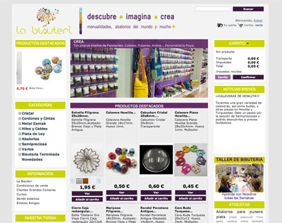 www.bisuteriacanarias.com usa nuestro servicio prestashop