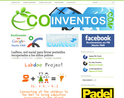 www.ecoinventos.com usa nuestro servicio wordpress