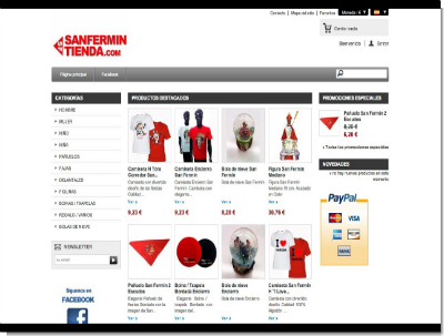 www.sanfermintienda.es usa nuestro servicio prestashop