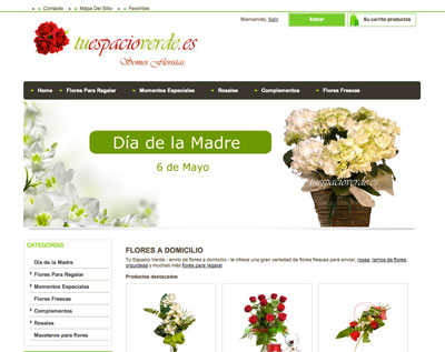 www.tuespacioverde.es usa nuestro servicio magento